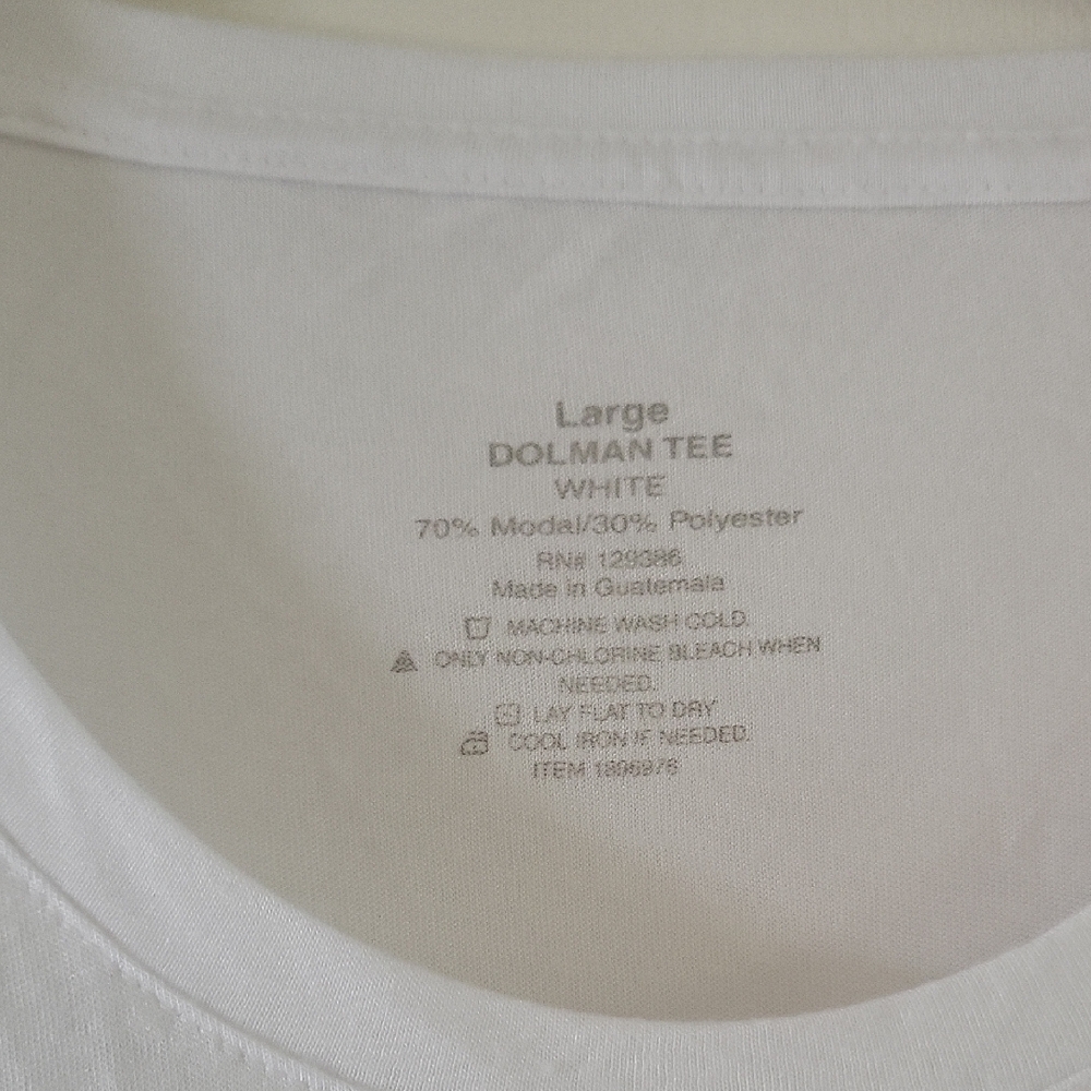 Women's White Scoop Neck Top - Picture 2 of 3